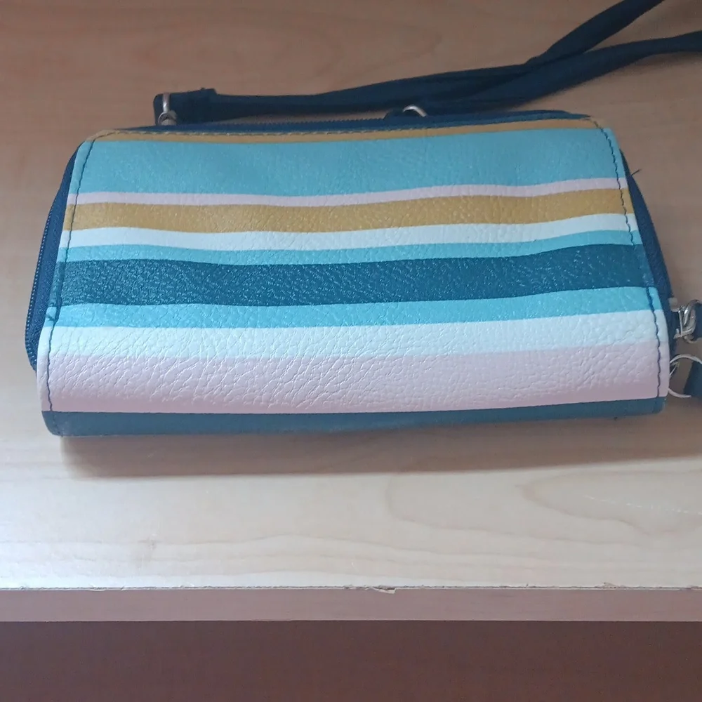 5/$10 Striped Crossbody Wallet - Picture 2 of 5